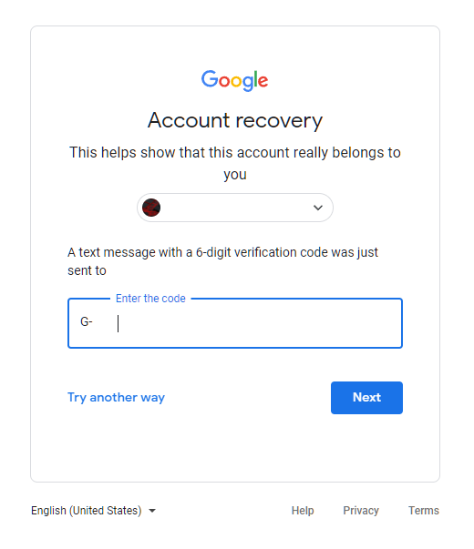 reset your Gmail account password