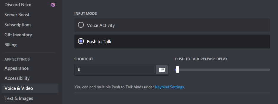 push to talk not working on Discord
