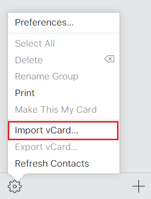 Import vCard