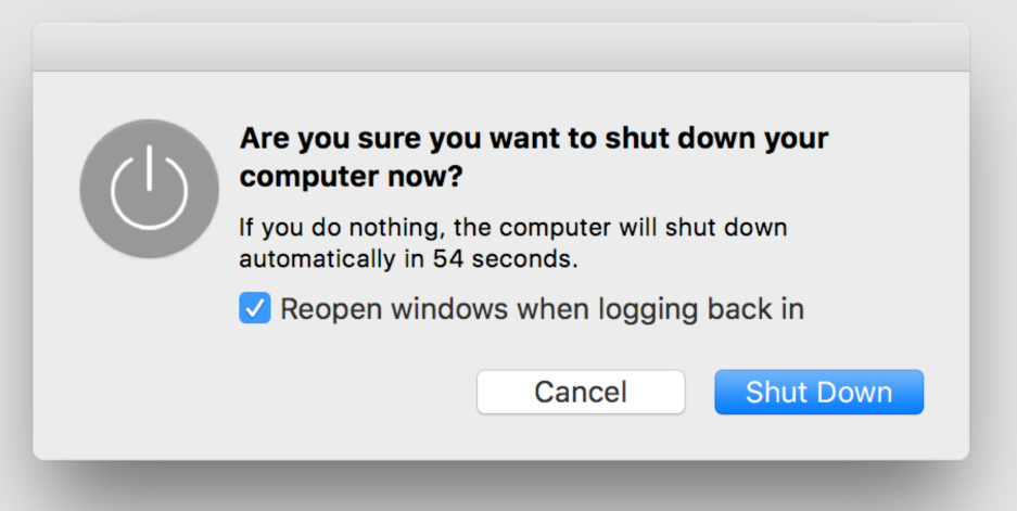 Shut Down your Mac