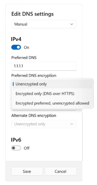 DNS Server Not Responding Issue on Windows 11