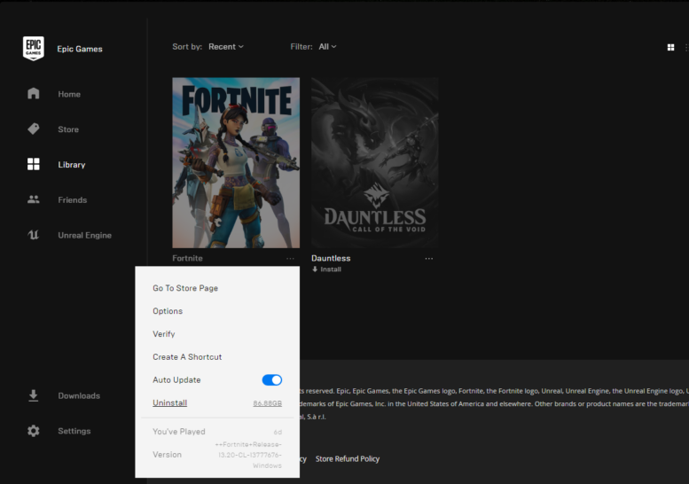 failed to lock profile issue on Fortnite
