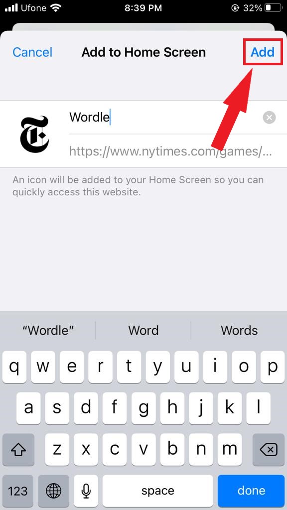 Install Wordle app on iPhone