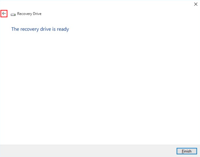 Recovery Drive Error on Windows 10