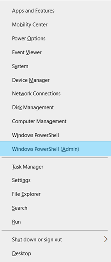 Windows Powershell (Admin)