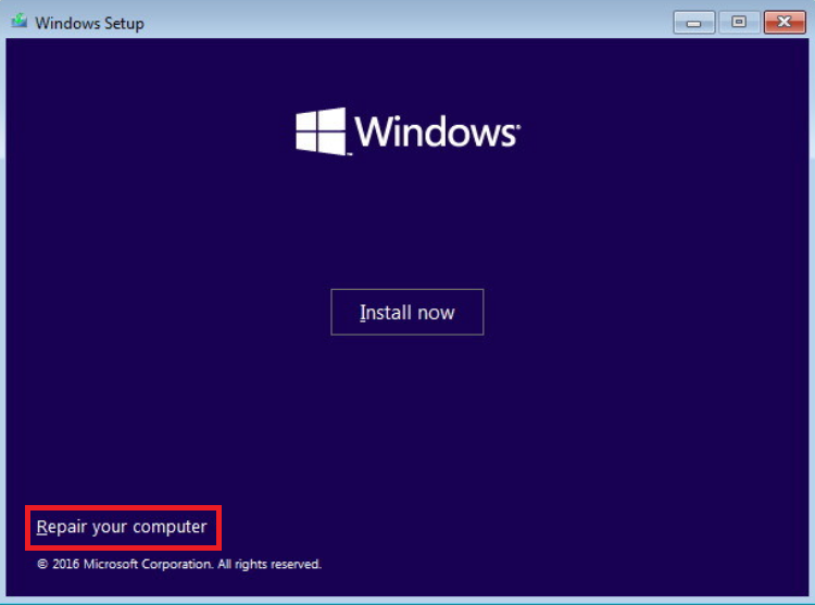Repair Corrupted Installation on Windows 10