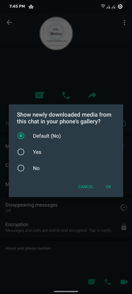 WhatsApp images not showing on gallery