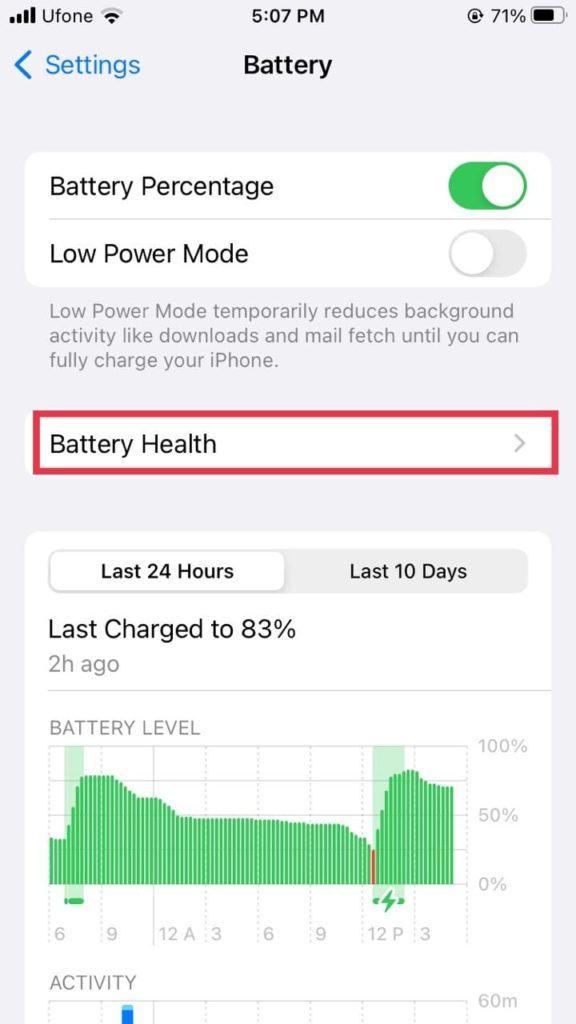 Battery Health on iPhone