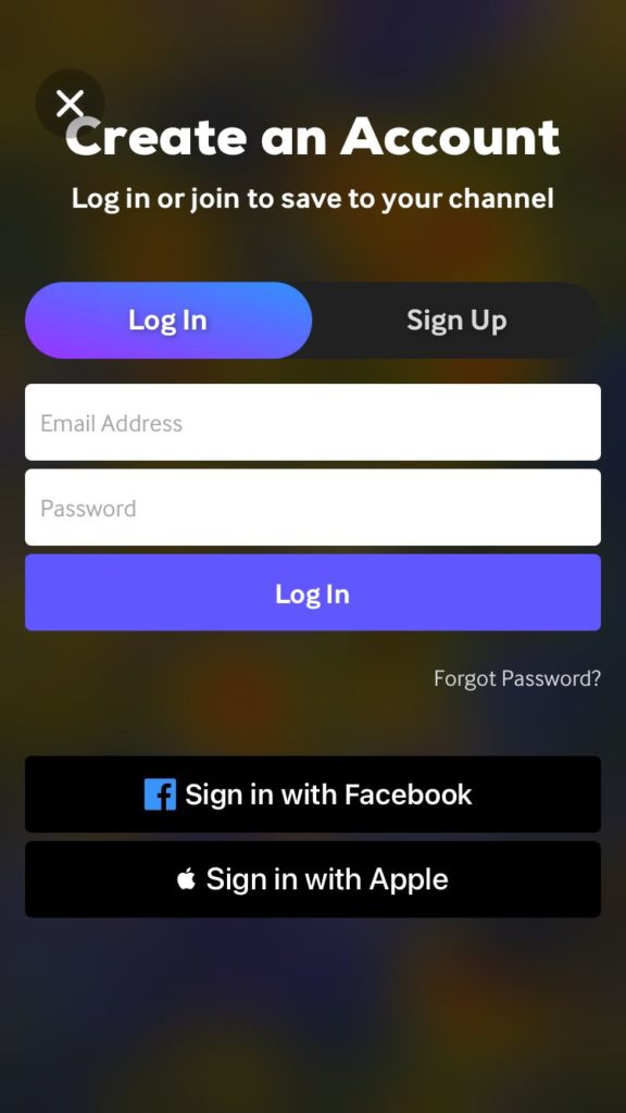 GIPHY app create an account