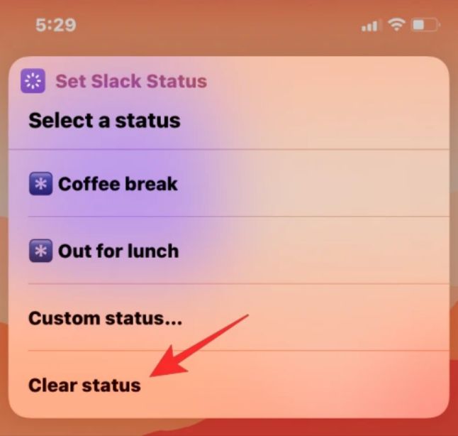 Set Slack Status Using Apple Shortcuts in iOS