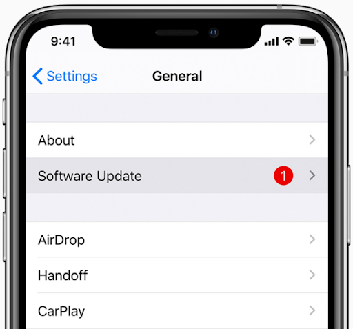 Software update iPhone