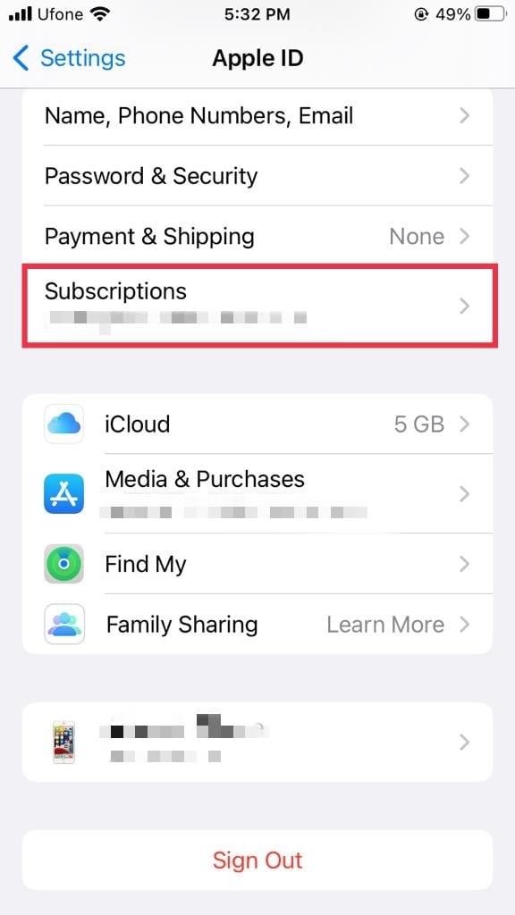 iPhone Subscriptions 