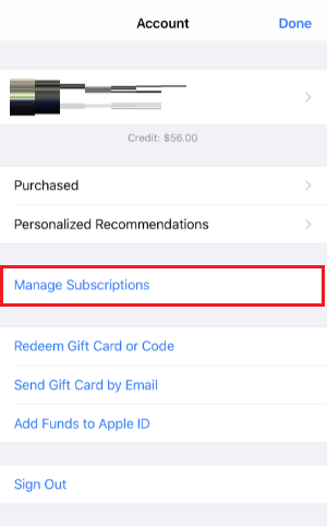 Manage Subscriptions on iPhone