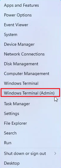 windows terminal as admin