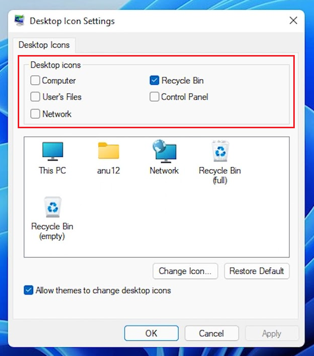 Customize and Change Icons on Windows 11