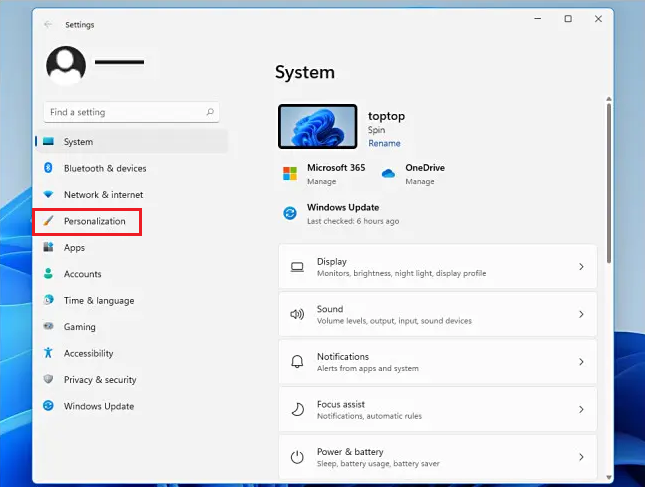 Windows 11 settings