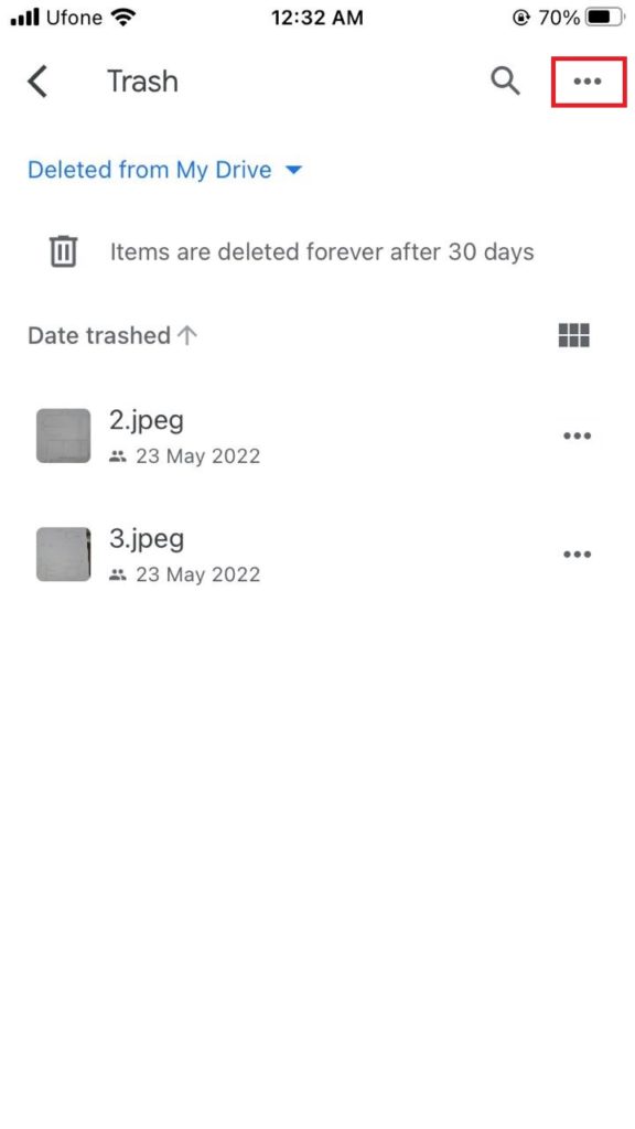 Delete Files from Google Drive on iPhone