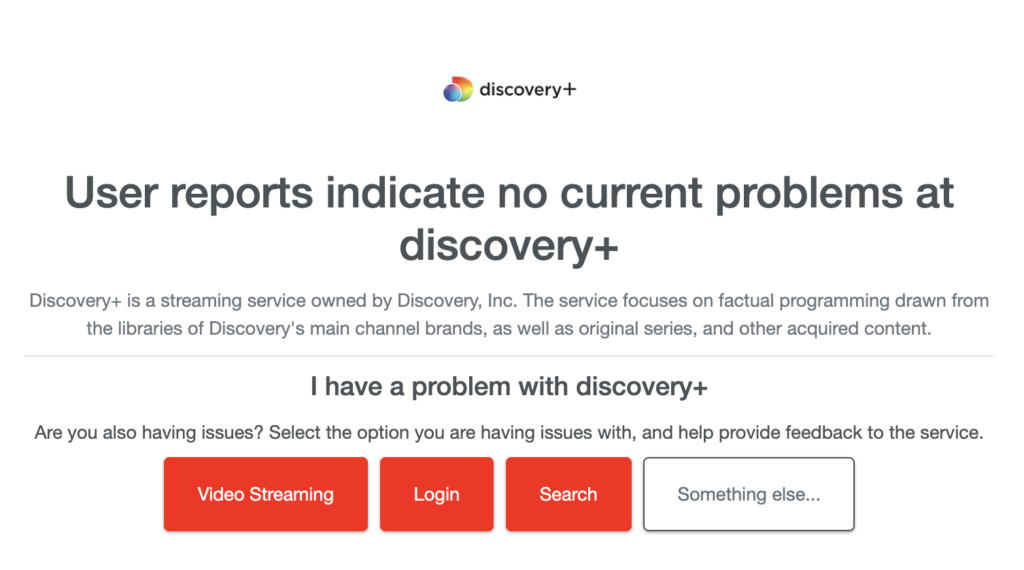 video not available error on Discovery Plus