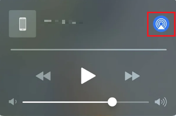 airplay icon on media player in lock screen