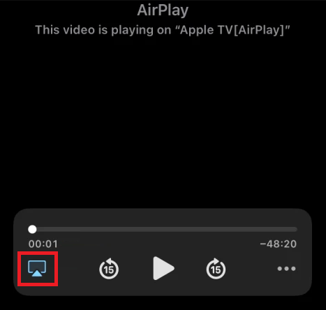 airplay icon on apple tv app