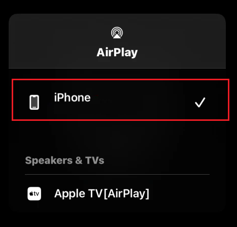 iphone on airplay