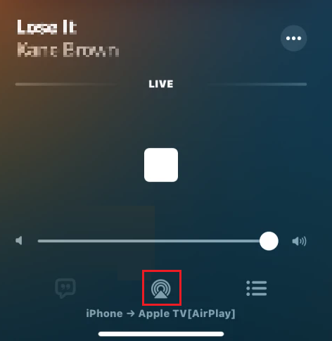 airplay on apple music app