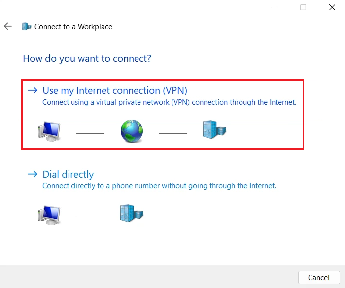 connect to a workplace windows 
