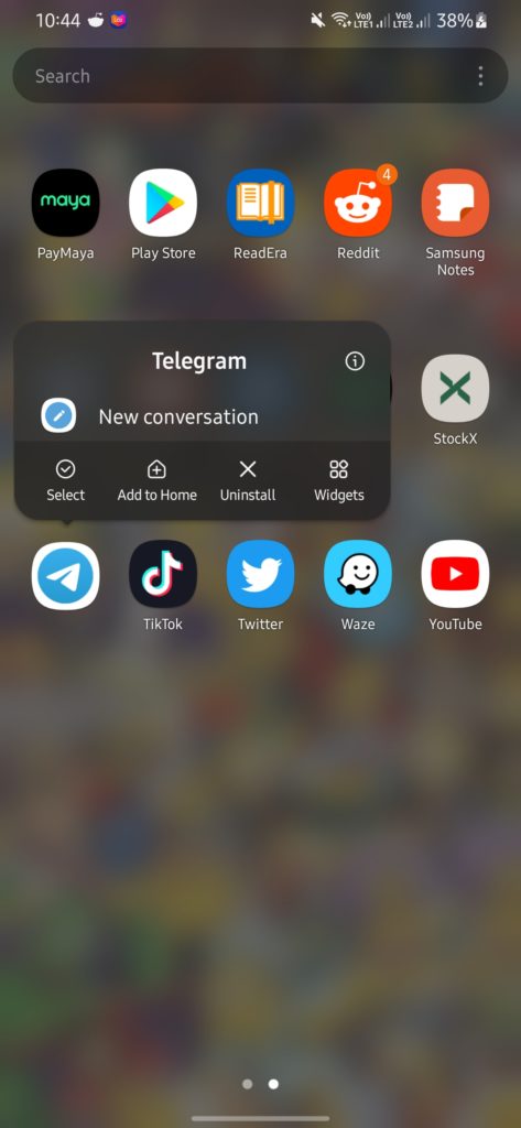 Telegram has stopped error on Android