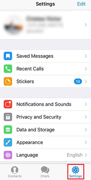 telegram app settings