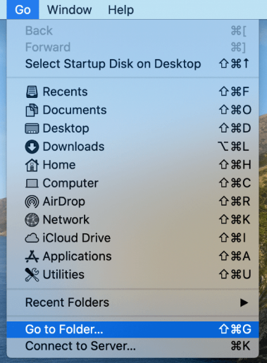 go to folder in mac