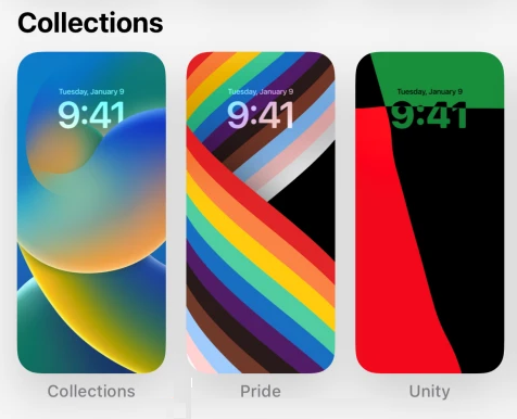 collections in iPhone wallpaper