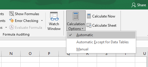 cells not updating on microsoft excel