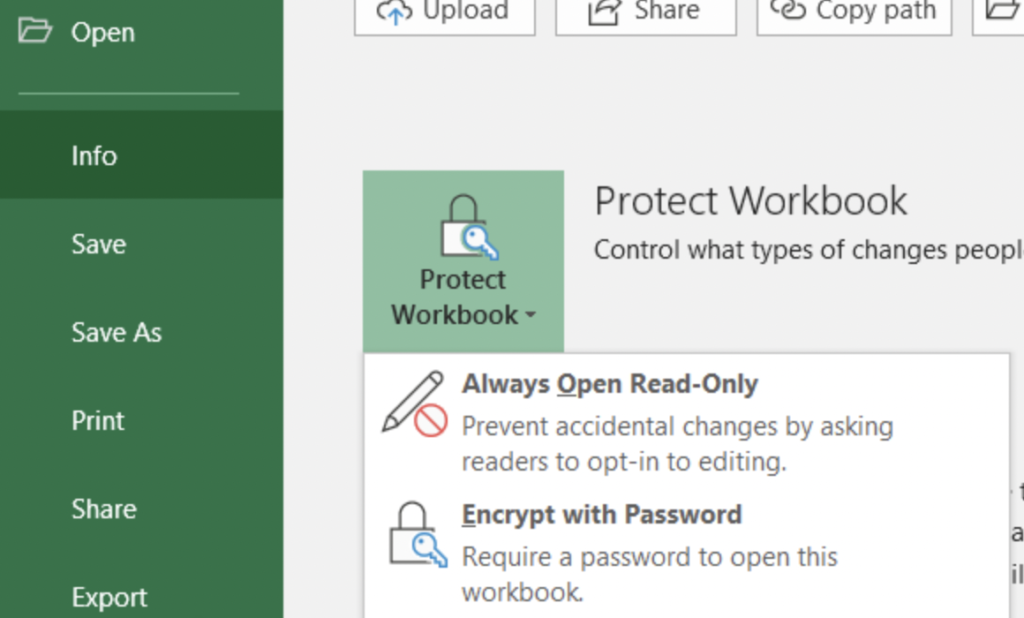 protect workbook feature not working on Excel