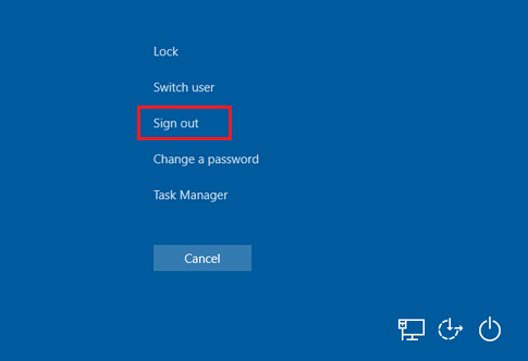 sign out windows 11