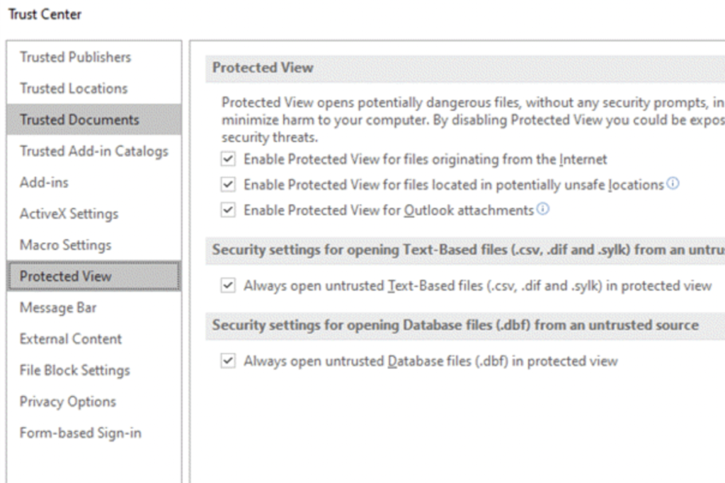 this file couldnt open in protected view error in Excel