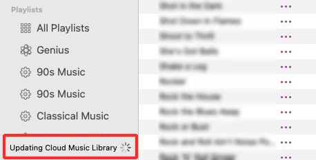 updateing cloud music library 