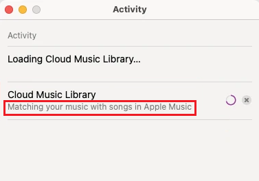 cloud music library activity