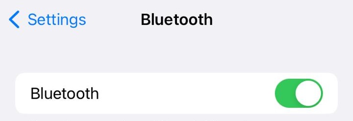 Bluetooth in iPhone setting