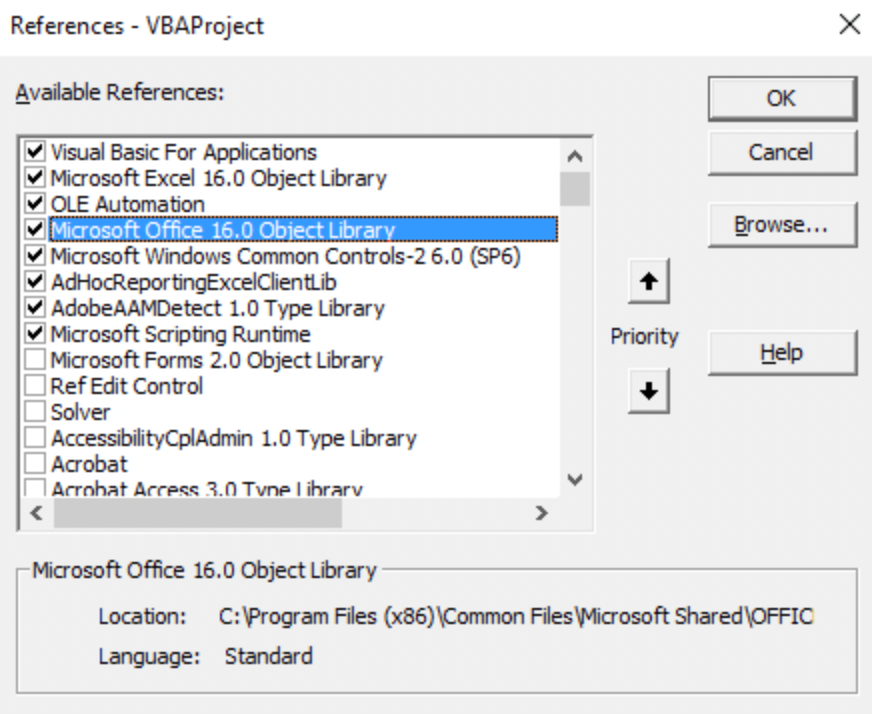 cant find project or library error on excel