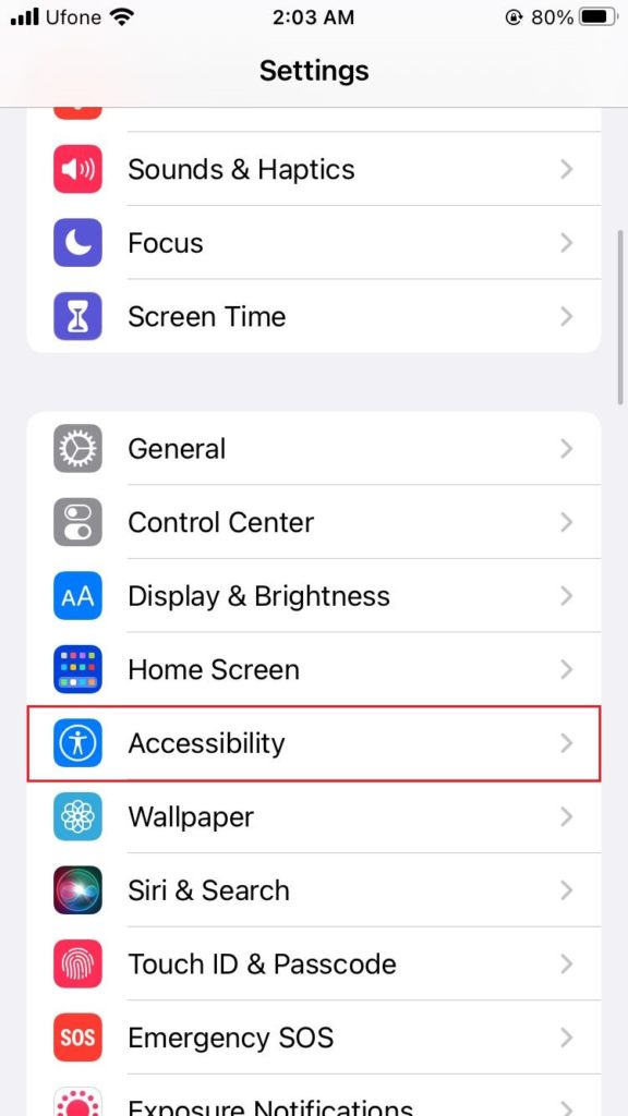 accessibility in setting