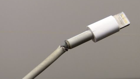 broken charging cable