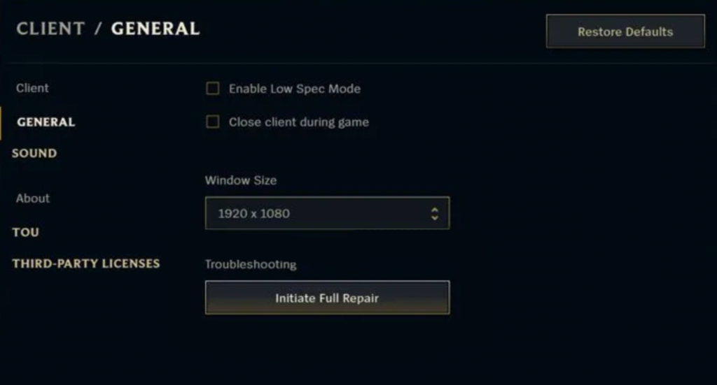 reconnect loop bug on league of legends