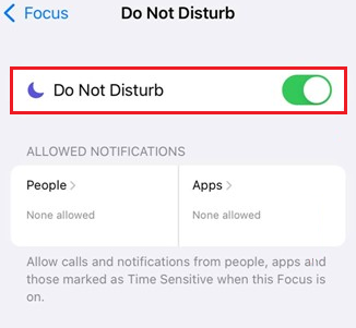 do not disturb mode iphone 