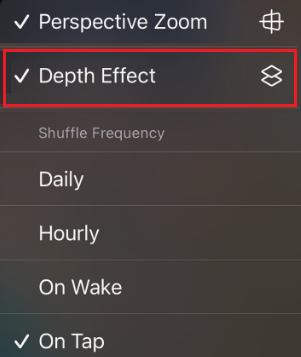depth effect iphone