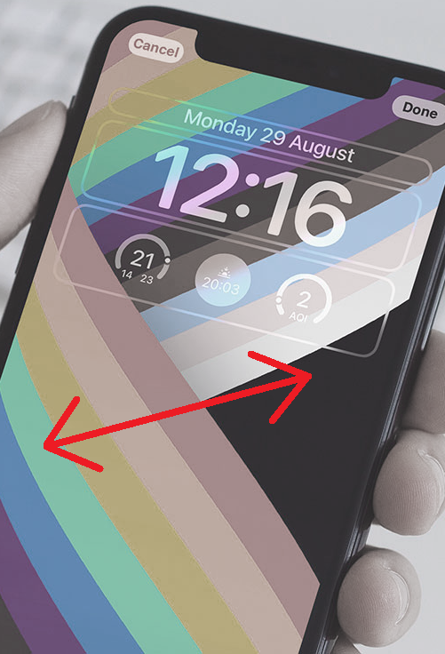 adjust wallpaper on iphone