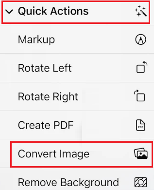 Convert Image Format on iPhone