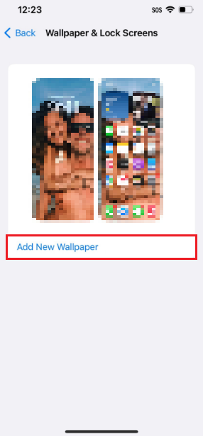 add new wallpaper option iphone