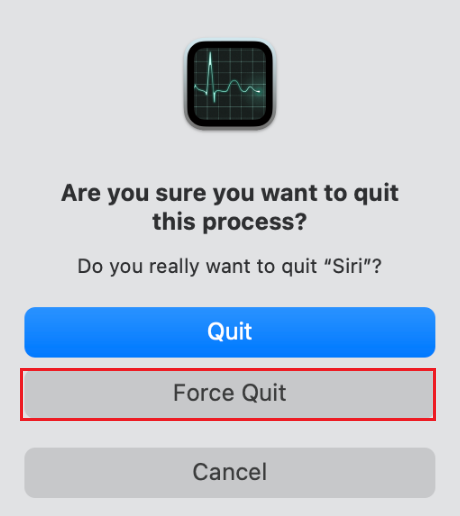 Force Quit Siri Mac