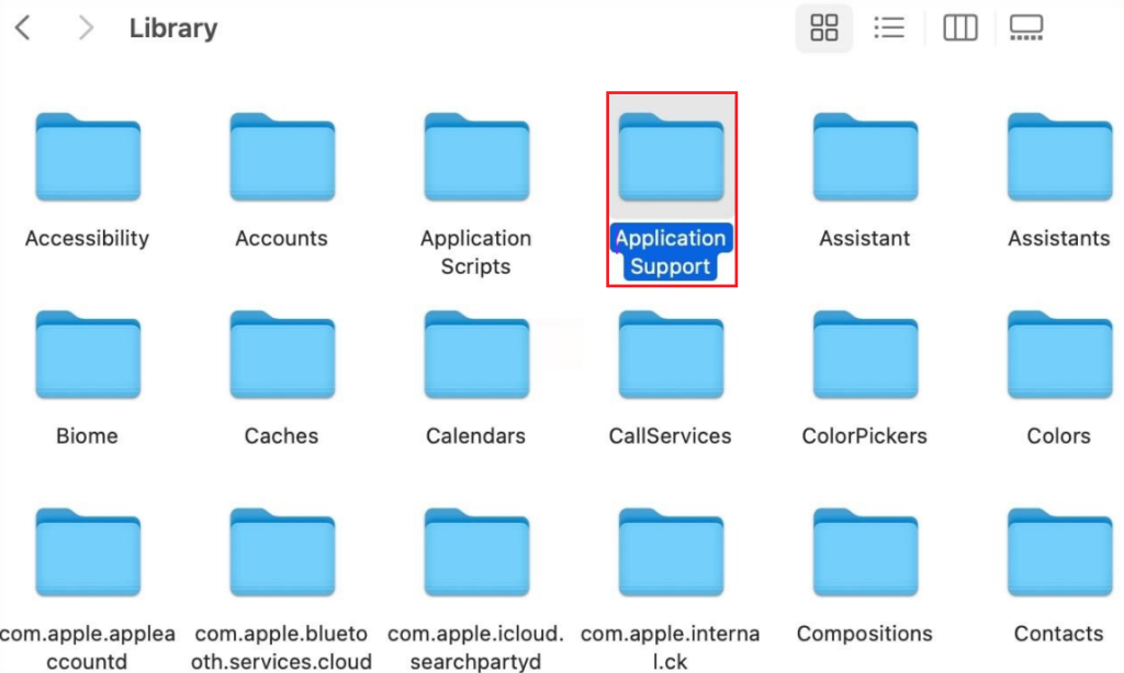 application support in library