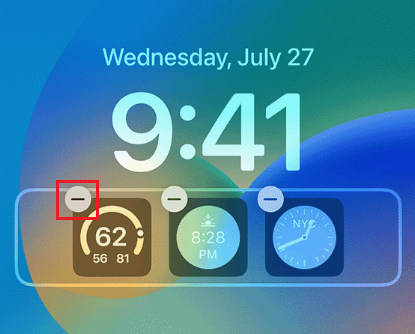 remove lock screen widgets iOS 16